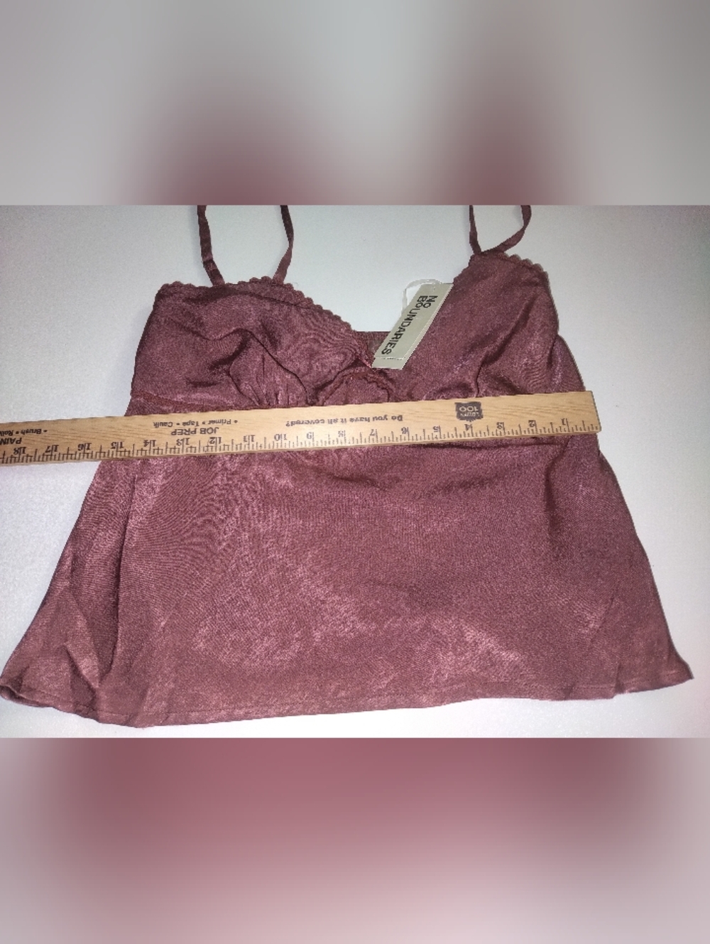No Boundaries  Satin Cami Top Wild Ginger New Size L 12/14 - Picture 3 of 3
